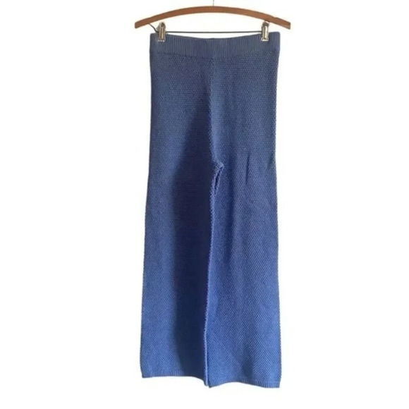 Tribal Blue Sweater Knit Pants - Picture 1 of 10
